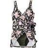 image:imageLands End Womens Side Tie Mini Swim DressTropic FloralRich Olive