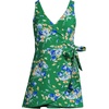 image:imageLands End Womens Side Tie Mini Swim DressVibrant Clover Poppy Floral