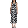 image:imageLands End Womens Sleeveless Creaseless Wrap Jumpsuit with Smocked WaistBlack Tropic Floral