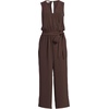 image:imageLands End Womens Sleeveless Creaseless Wrap Jumpsuit with Smocked WaistRich Seal Brown
