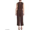 image:imageLands End Womens Sleeveless Creaseless Wrap Jumpsuit with Smocked WaistRich Seal Brown