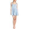 image:imageLands End Womens Cotton Gauze Metallic Tiered Mini Coverup DressSoft Sky BlueGold Metallic