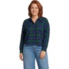 image:imageLands End Womens Cropped Flannel ShirtLiberty BluePine Blackwatch