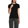 image:imageLands End Womens Drapey Rib Fitted Short Sleeve Mini TShirtBlack