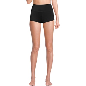 image:imageLands End Womens Tugless High Waisted Swim Boy ShortsBlack