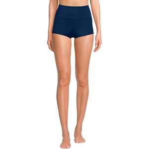 image:imageLands End Womens Tugless High Waisted Swim Boy ShortsDeep Sea Navy