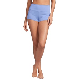 image:imageLands End Womens Tugless High Waisted Swim Boy ShortsSoft Cloud Blue