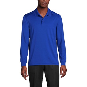 image:imageSchool Uniform Mens Long Sleeve Rapid Dry Polo ShirtCobalt
