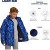 image:imageLands End Boys Squall Waterproof Fleece Lined Insulated JacketGlacier Blue