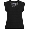 image:imageLands End Womens Blend Texture U Neck Vest SweaterBlack
