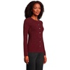 image:imageLands End Womens Cashmere Cardigan SweaterRich Burgundy Donegal