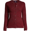 image:imageLands End Womens Cashmere Cardigan SweaterRich Burgundy Donegal