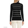 image:imageLands End Womens Cashmere Turtleneck SweaterBlack Heritage Stripe