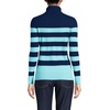 image:imageLands End Womens Cashmere Turtleneck SweaterDeep Sea NavyAqua Stripe