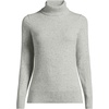 image:imageLands End Womens Cashmere Turtleneck SweaterGrayBlack Donegal