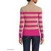 image:imageLands End Womens Cashmere Turtleneck SweaterIntense Rose Vicuna Stripe