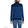 image:imageLands End Womens Cashmere Turtleneck SweaterNavyCobalt Placed Stripe