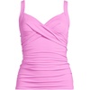 image:imageLands End Womens Chlorine Resistant Wrap Tankini Swimsuit TopAster Pink