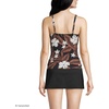 image:imageLands End Womens Chlorine Resistant Wrap Tankini Swimsuit TopBlack Floral Palm