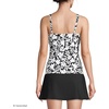 image:imageLands End Womens Chlorine Resistant Wrap Tankini Swimsuit TopBlack Havana Floral