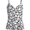 image:imageLands End Womens Chlorine Resistant Wrap Tankini Swimsuit TopBlack Havana Floral
