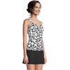 image:imageLands End Womens Chlorine Resistant Wrap Tankini Swimsuit TopBlack Havana Floral