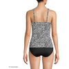 image:imageLands End Womens Chlorine Resistant Wrap Tankini Swimsuit TopBlackWhite Decor Paisley