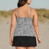 image:imageLands End Womens Chlorine Resistant Wrap Tankini Swimsuit TopBlackWhite Decor Paisley