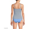 image:imageLands End Womens Chlorine Resistant Wrap Tankini Swimsuit TopLake Blue Geo Floral
