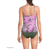 image:imageLands End Womens Chlorine Resistant Wrap Tankini Swimsuit TopPinkWhite Blooms