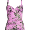 image:imageLands End Womens Chlorine Resistant Wrap Tankini Swimsuit TopPinkWhite Blooms
