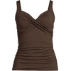 image:imageLands End Womens Chlorine Resistant Wrap Tankini Swimsuit TopRich Coffee