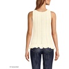 image:imageLands End Womens Cotton Boucle Ruffle Hem Sleeveless SweaterFresh Ivory