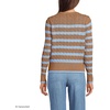 image:imageLands End Womens Cotton Cable Knit SweaterCanyon CamelBlue Stripe