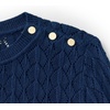 image:imageLands End Womens Cotton Viscose Button Shoulder Modern Crew SweaterDeep Sea Navy