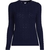 image:imageLands End Womens Cotton Viscose Button Shoulder Modern Crew SweaterDeep Sea Navy
