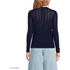 image:imageLands End Womens Cotton Viscose Button Shoulder Modern Crew SweaterDeep Sea Navy