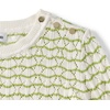 image:imageLands End Womens Cotton Viscose Button Shoulder Modern Crew SweaterPistachioIvory Stitch Stripe