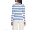 image:imageLands End Womens Drifter Baby Cable Vneck Cardigan SweaterFresh IvoryPeriwinkle Stripe