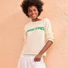 image:imageLands End Womens Drifter Jacquard Crew Neck SweaterFresh Ivory Lands End