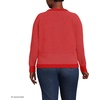 image:imageLands End Womens Drifter Jacquard Raglan Crew Neck SweaterCompass RedIvory Mini Stripe