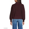 image:imageLands End Womens Drifter Shaker Wedge Quarter Zip SweaterAged Wine Heather