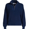 image:imageLands End Womens Drifter Shaker Wedge Quarter Zip SweaterNavy Ice Multi Donegal
