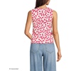 image:imageLands End Womens Fine Gauge Eyelash Printed Sleeveless SweaterLight RoseBerry Rouge Floral