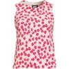image:imageLands End Womens Fine Gauge Eyelash Printed Sleeveless SweaterLight RoseBerry Rouge Floral