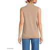 image:imageLands End Womens Fine Gauge Sleeveless Mock SweaterVicuna Heather