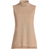 image:imageLands End Womens Fine Gauge Sleeveless Mock SweaterVicuna Heather