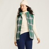 image:imageLands End Womens Quilted Puffer VestLight Emerald Plaid