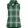 image:imageLands End Womens Quilted Puffer VestLight Emerald Plaid
