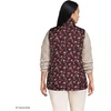 image:imageLands End Womens Quilted Puffer VestLush Burgundy Tossed Floral